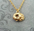 Bagel Charm Necklace (Gold-tone)