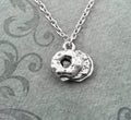 Bagel Charm Necklace (Silver-tone)