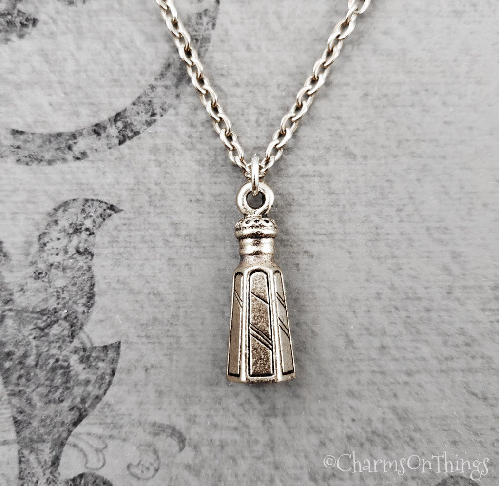 Salt & Pepper Shaker Necklace (Silver-tone)