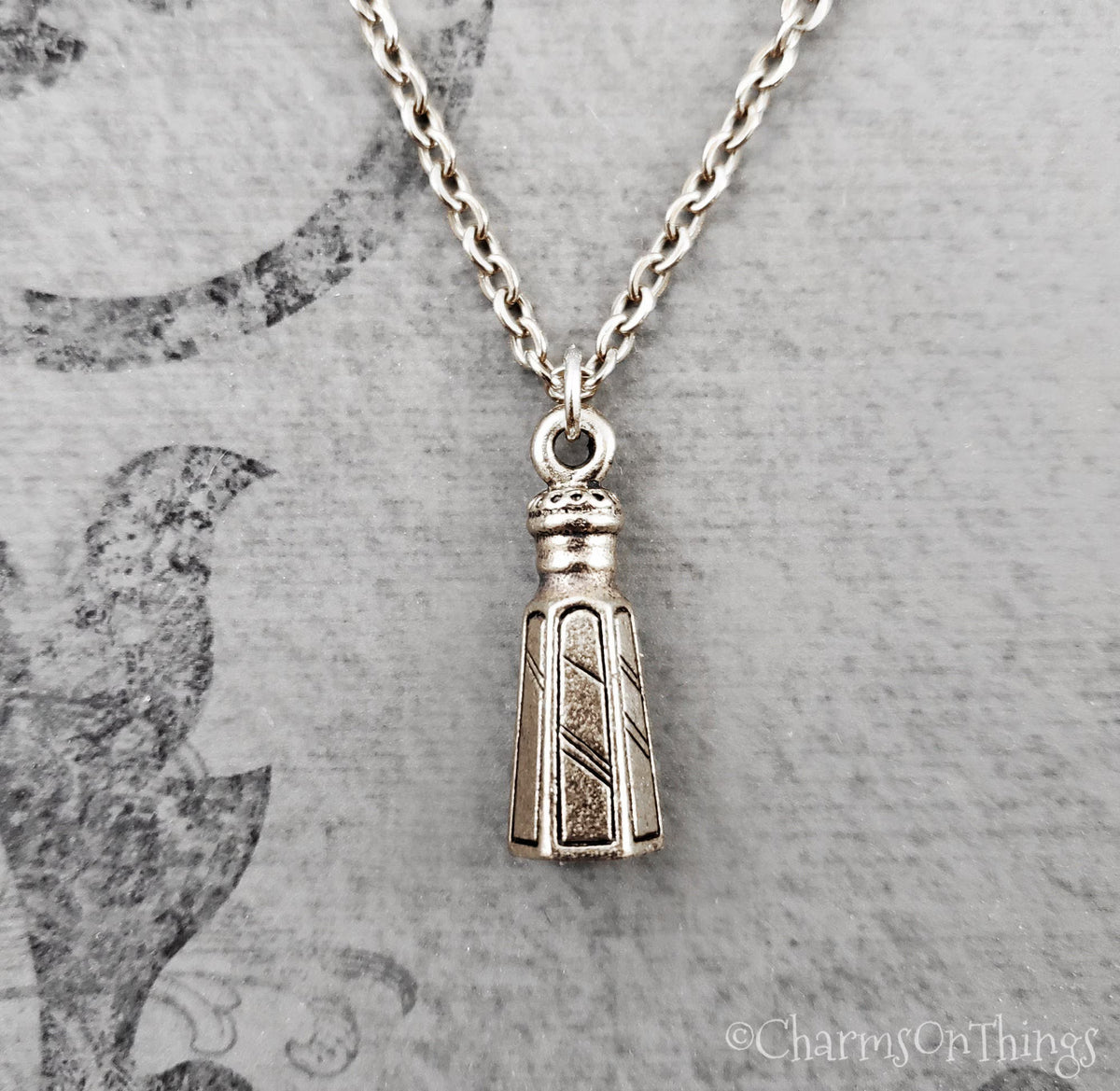 Salt & Pepper Shaker Necklace (Silver-tone)