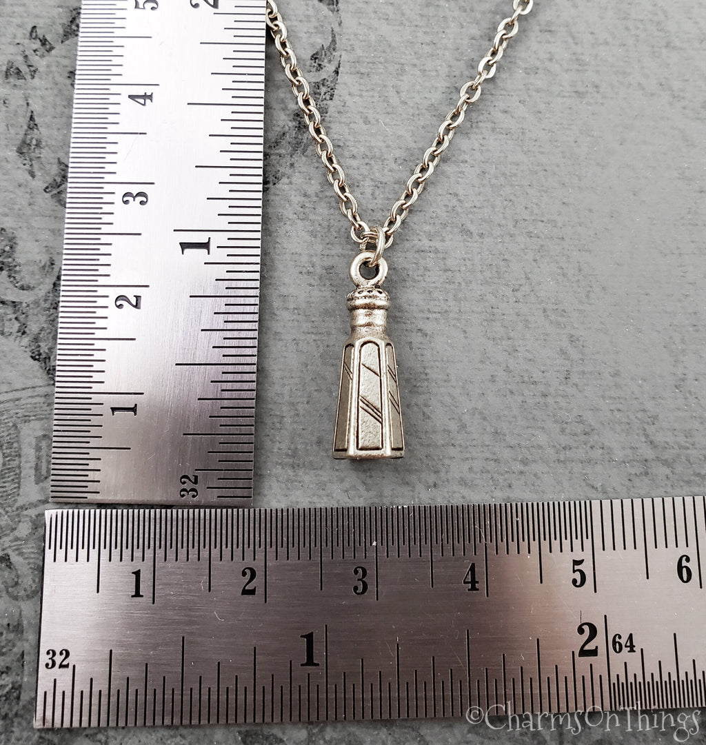 Salt & Pepper Shaker Necklace (Silver-tone)