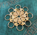 Pizza Friendship Keychain Set with Initials (Gold-Toned)